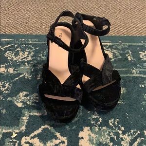 Torrid Black velvet heels